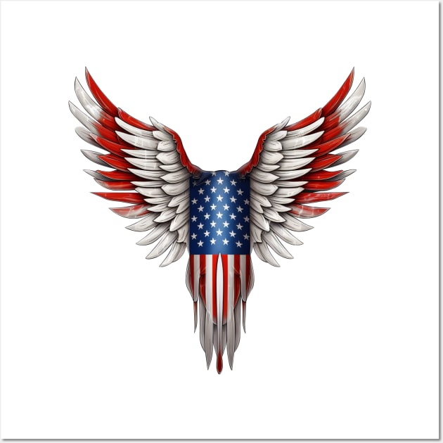 4th of July Wings  #4 Wall Art by Chromatic Fusion Studio